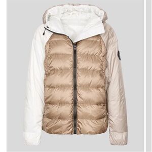 Canada Goose Legacy White colorblock reversible jacket womens L like new